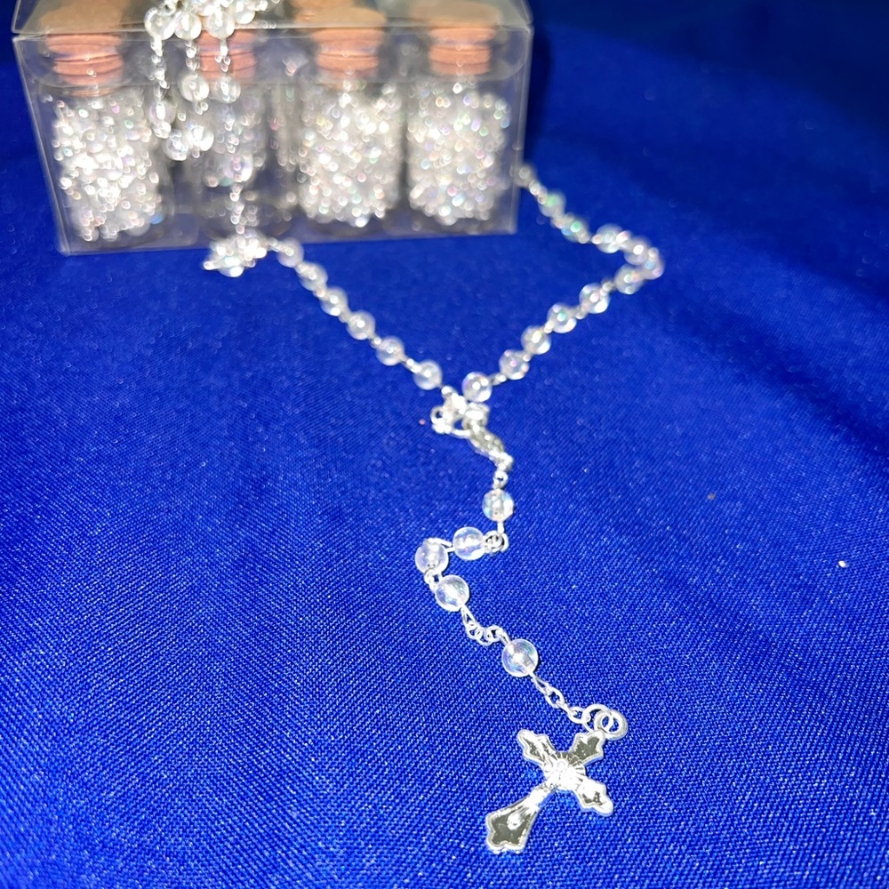 Rosary Set in Glass Bottle